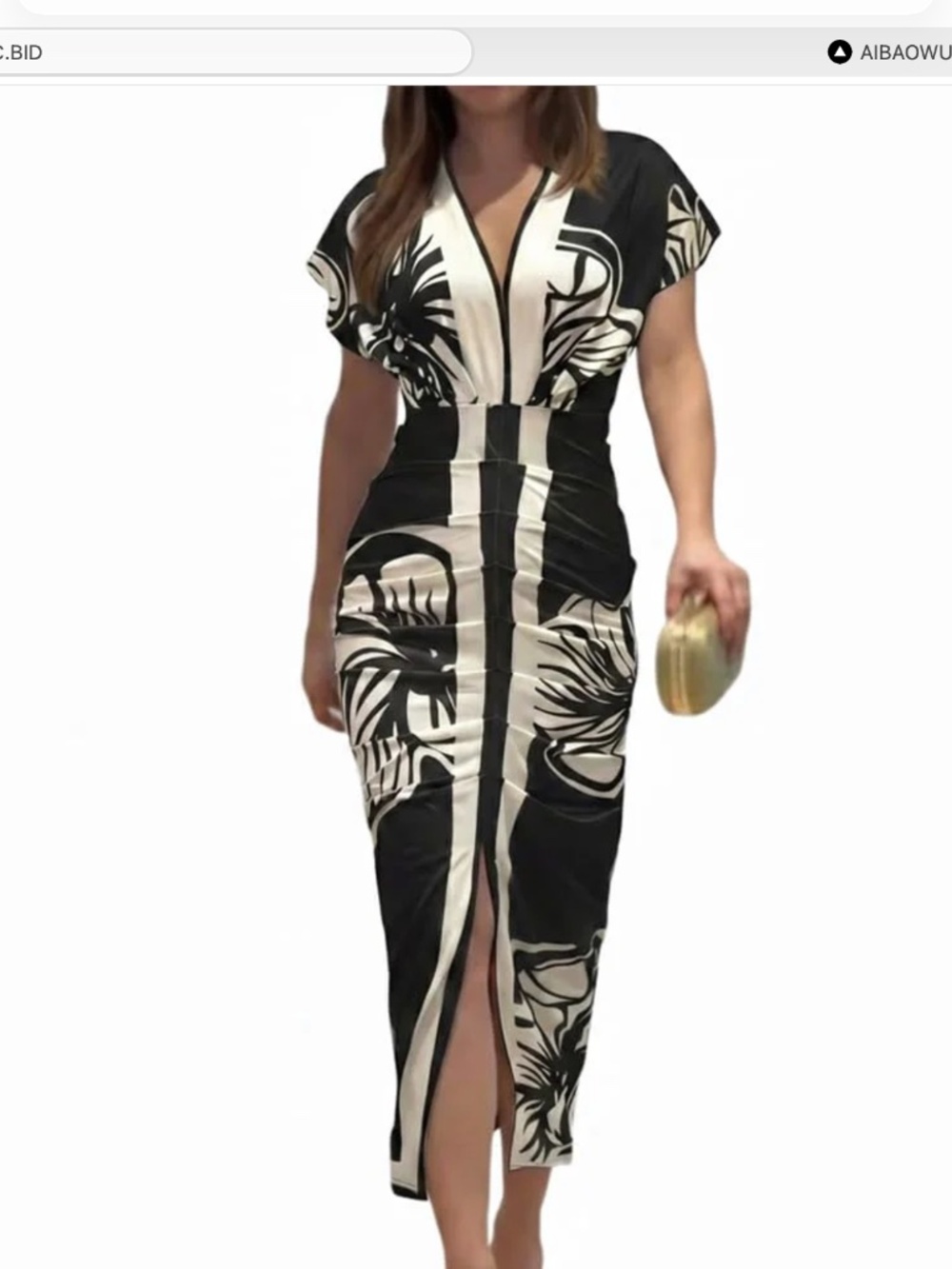 Black and White Midi dress New